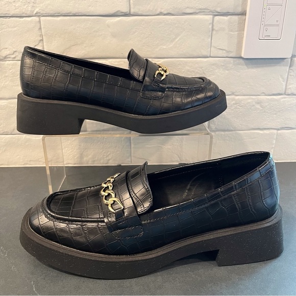 Reaction Kenneth Cole sz 8.5 Sienna lug sole loafer black - Picture 6 of 16